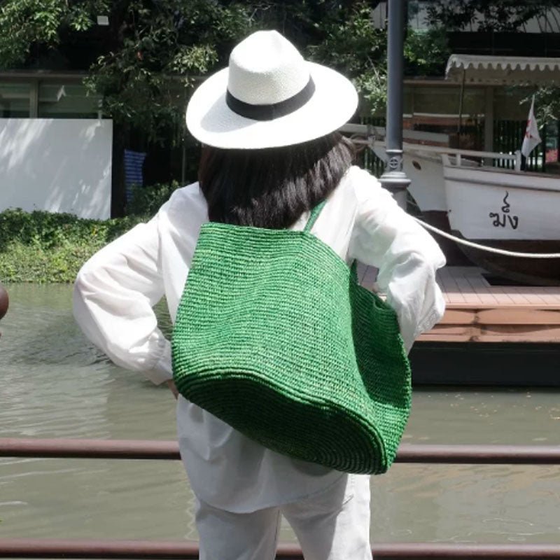 Bolso tote de ratán tejido a mano Sophia