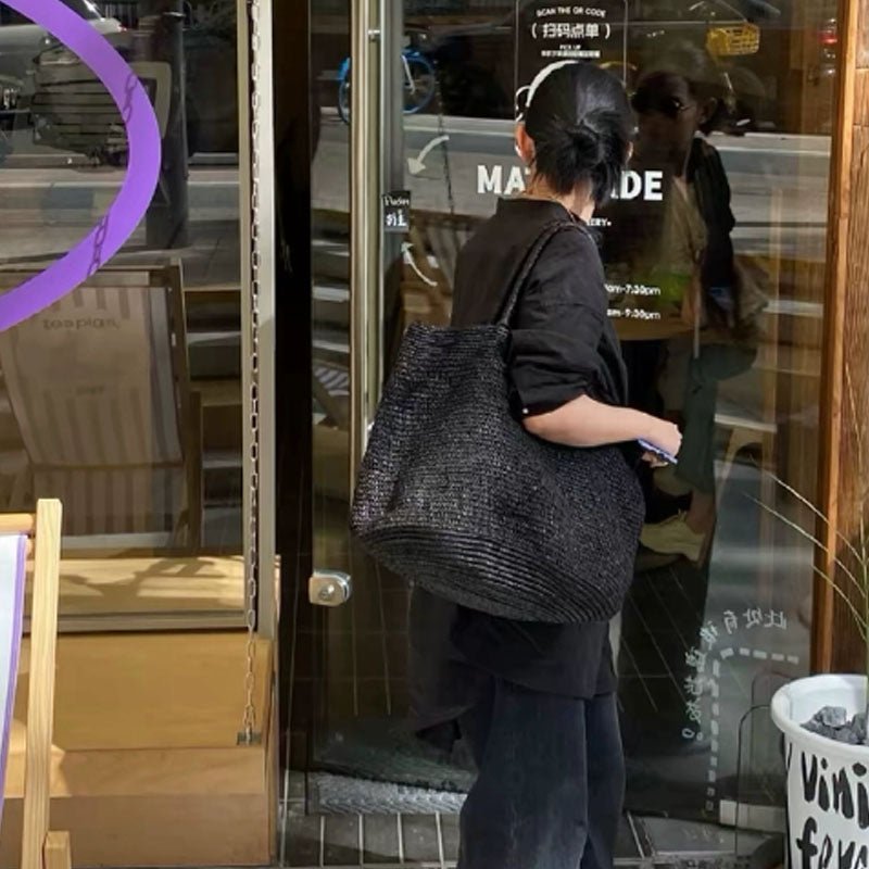 Bolso tote de ratán tejido a mano Sophia