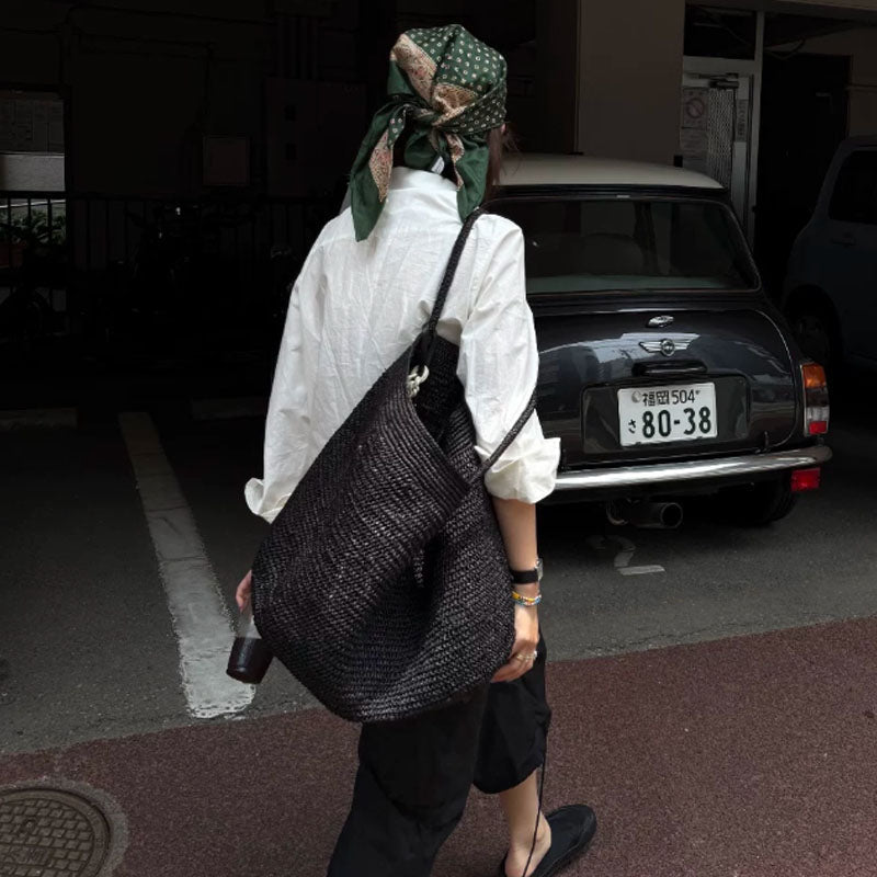 Bolso tote de ratán tejido a mano Sophia