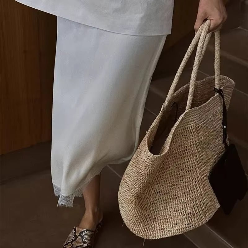 Bolso tote de ratán tejido a mano Sophia