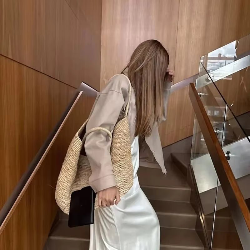 Bolso tote de ratán tejido a mano Sophia