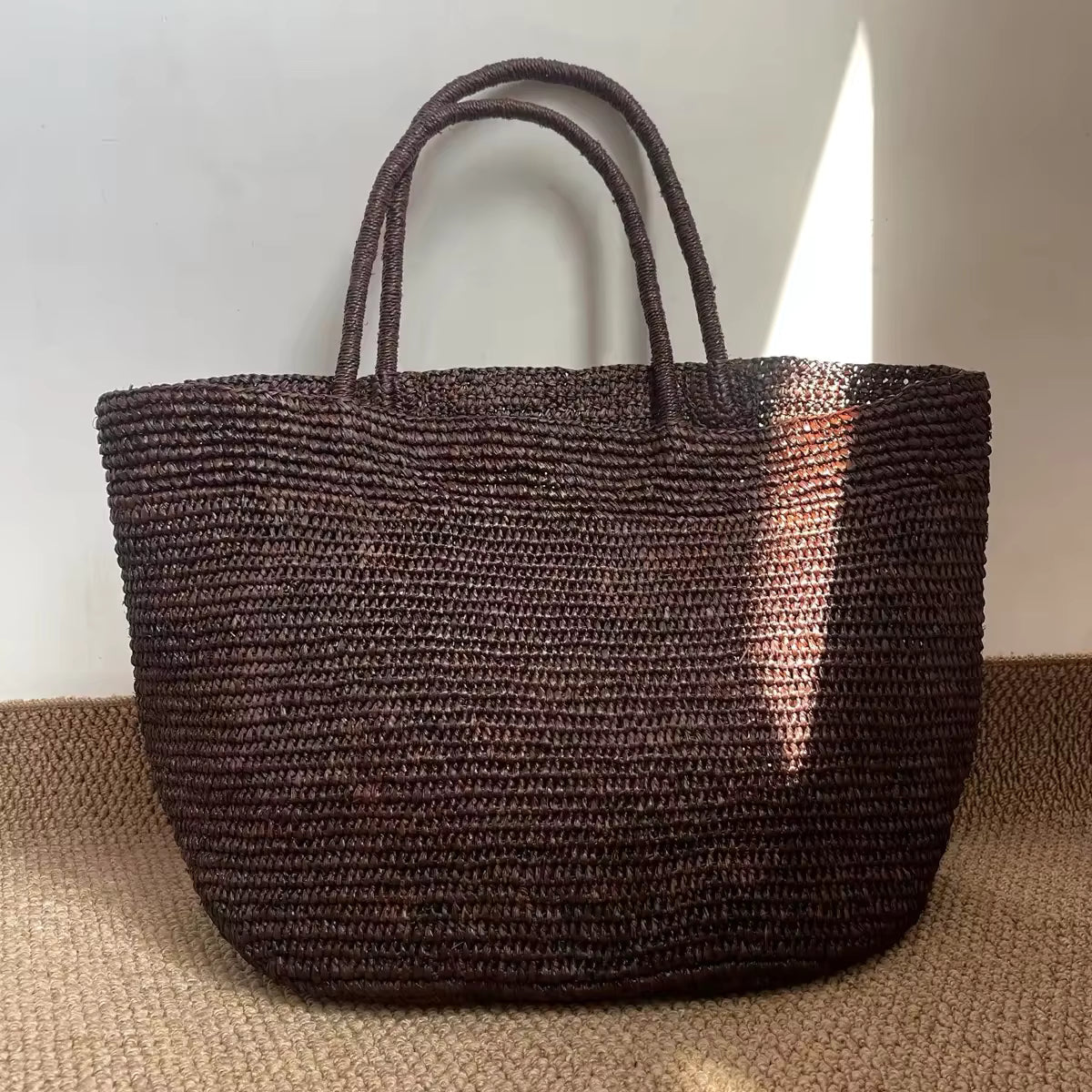 Bolso tote de ratán tejido a mano Sophia