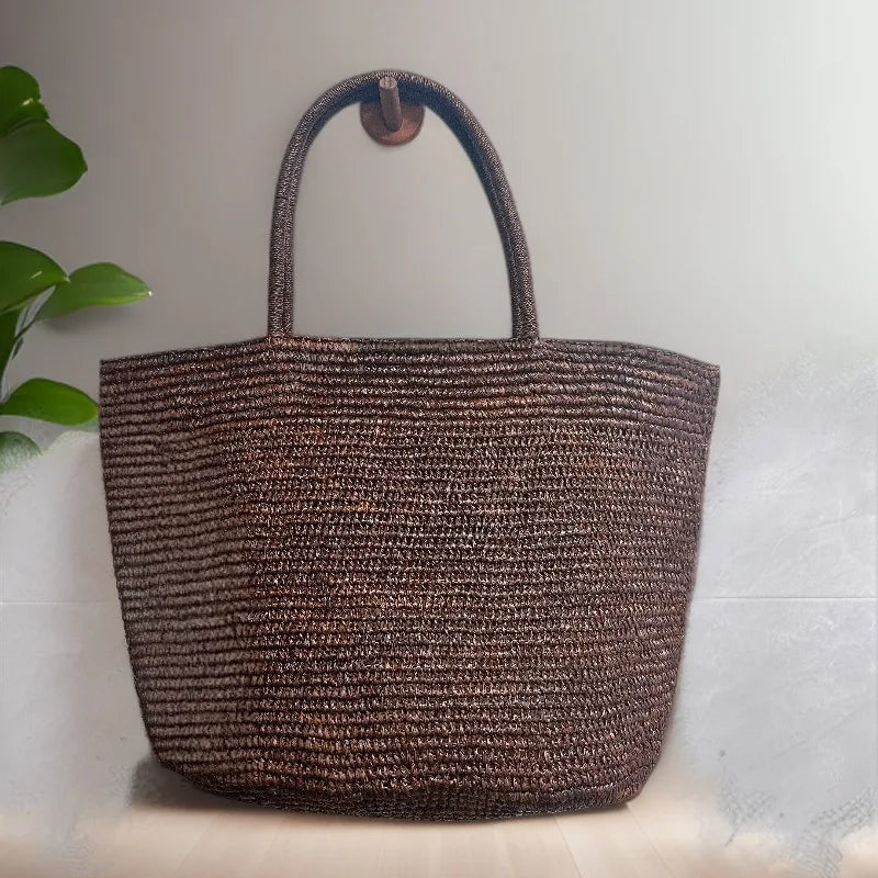 Bolso tote de ratán tejido a mano Sophia