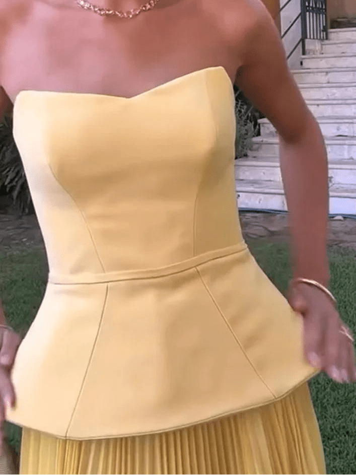 Conjunto de falda de verano plisada Sophia