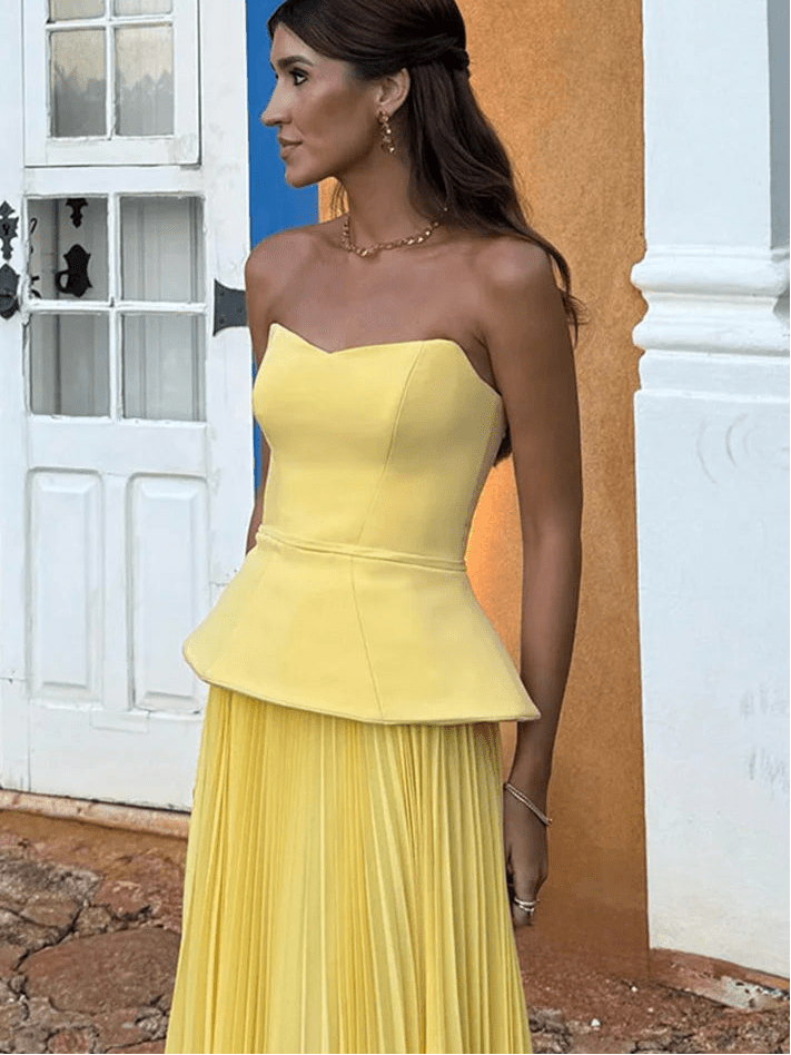 Conjunto de falda de verano plisada Sophia