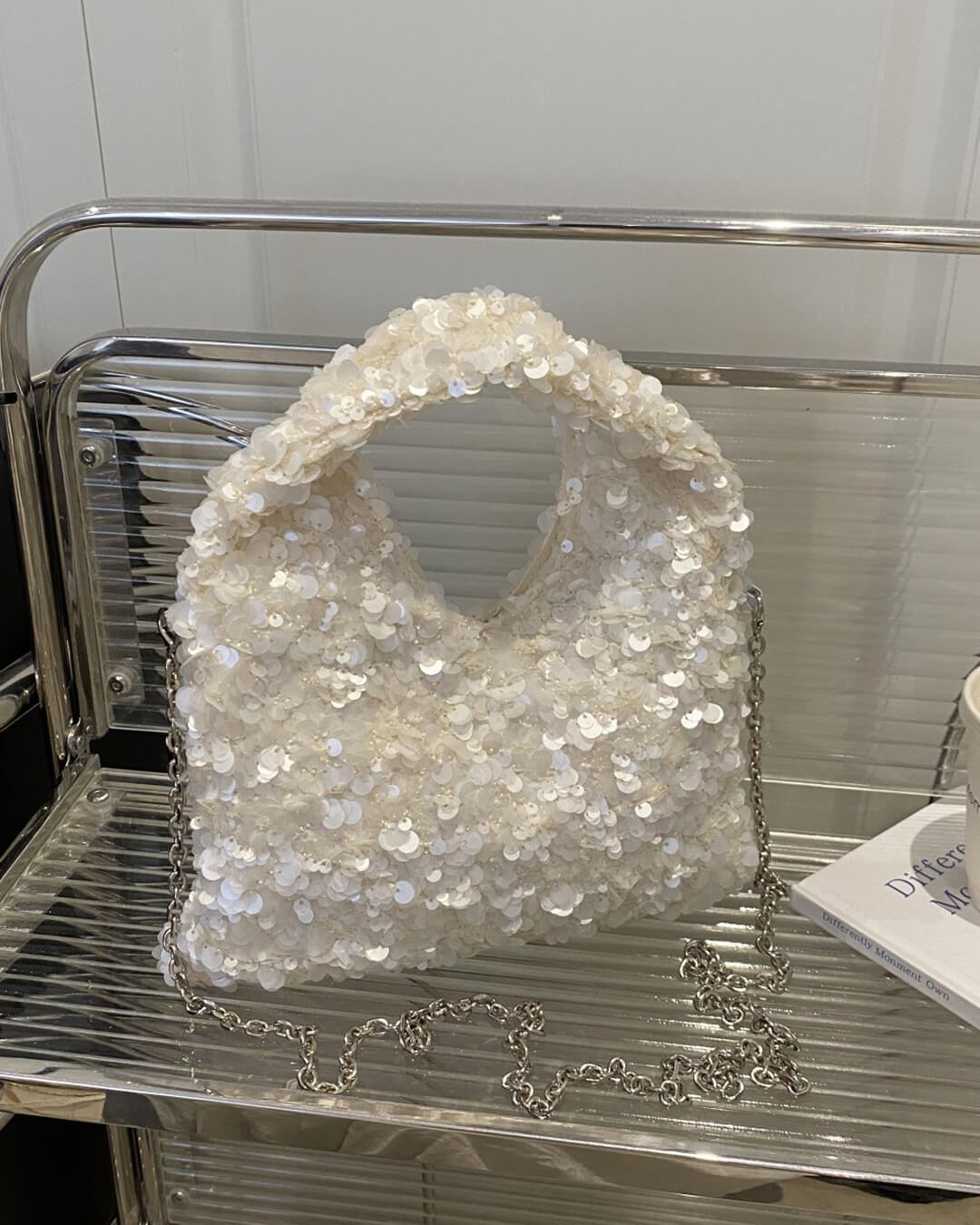 Bolso de hombro de fiesta con lentejuelas Sophia