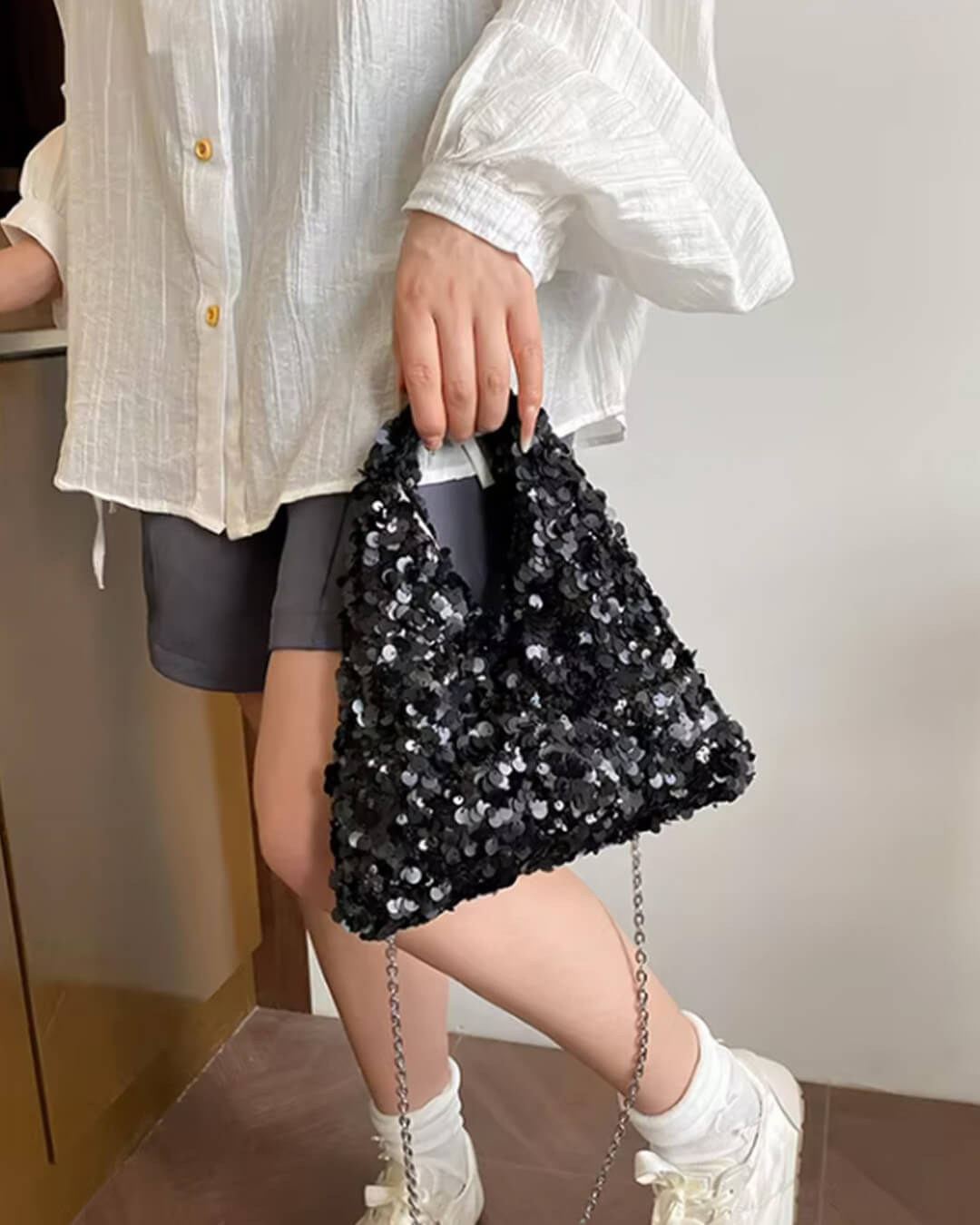 Bolso de hombro de fiesta con lentejuelas Sophia