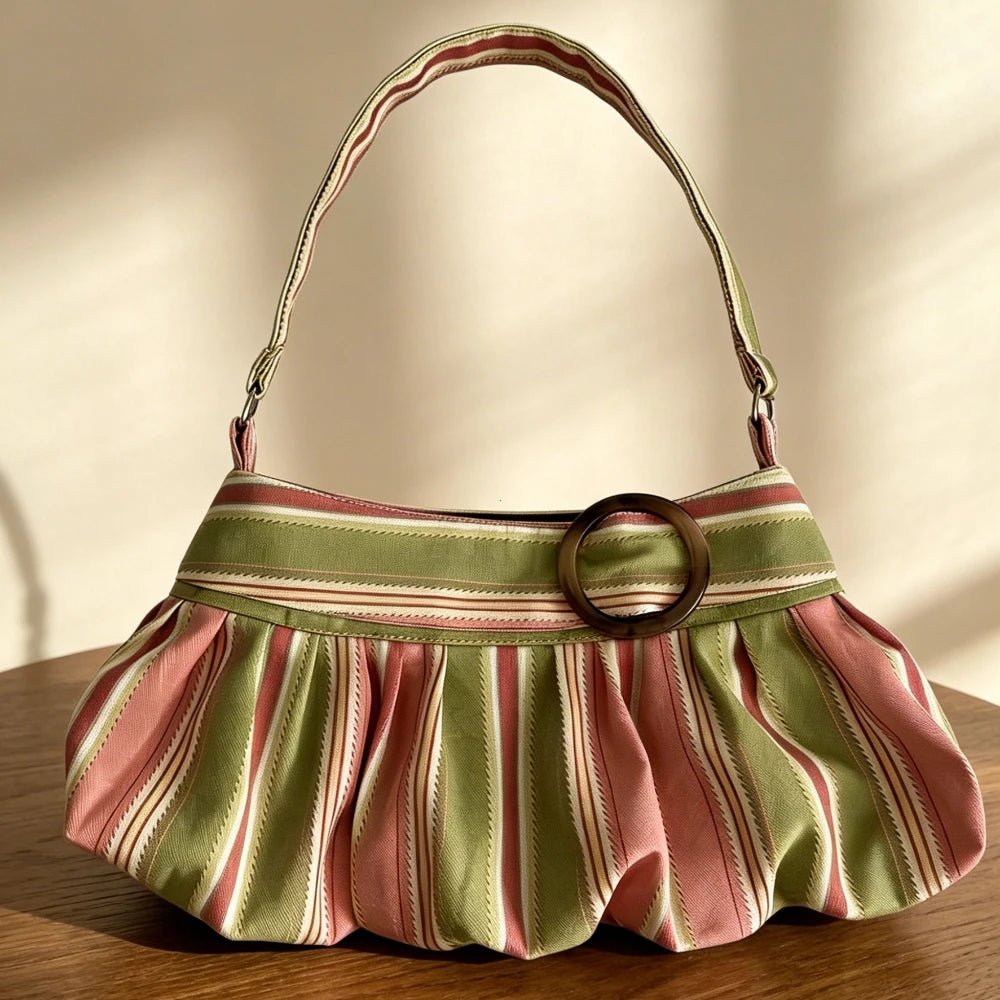 Bolso de hombro a rayas Sophia