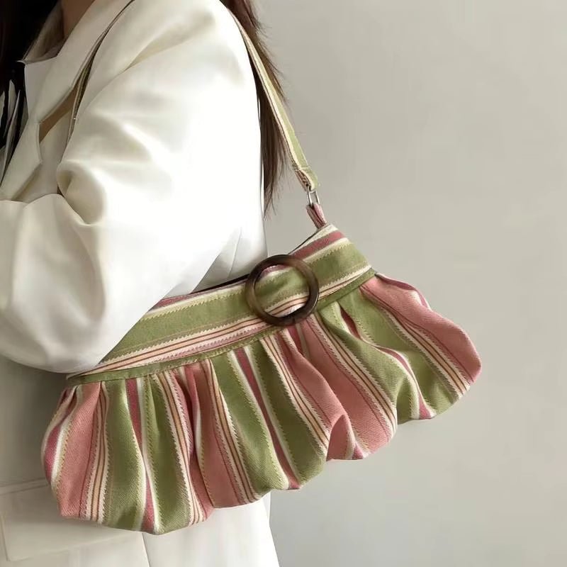Bolso de hombro a rayas Sophia