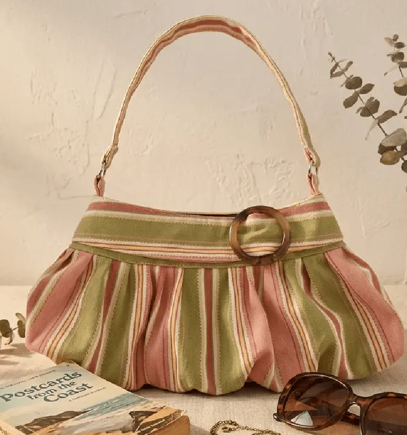 Bolso de hombro a rayas Sophia