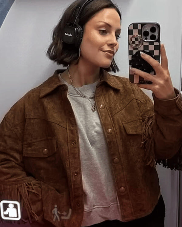 Chaqueta de ante con borlas Sophia