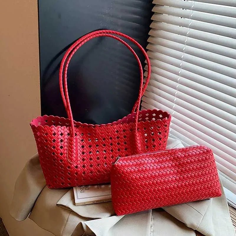 Bolso de hombro tejido Sophia