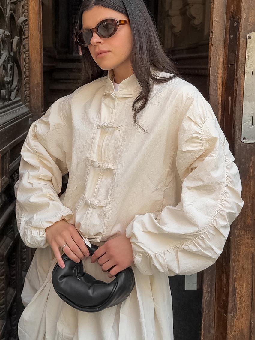 Chaqueta con mangas fruncidas Juno