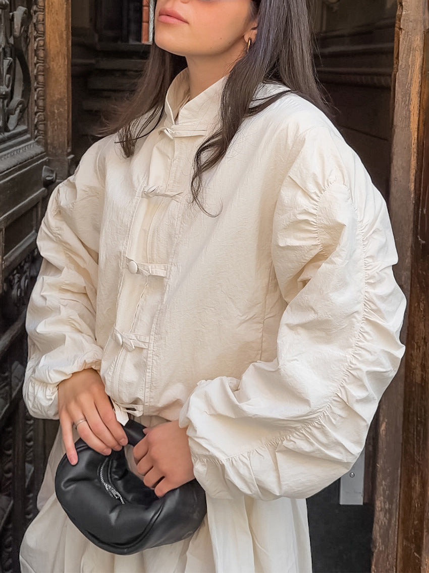 Chaqueta con mangas fruncidas Juno