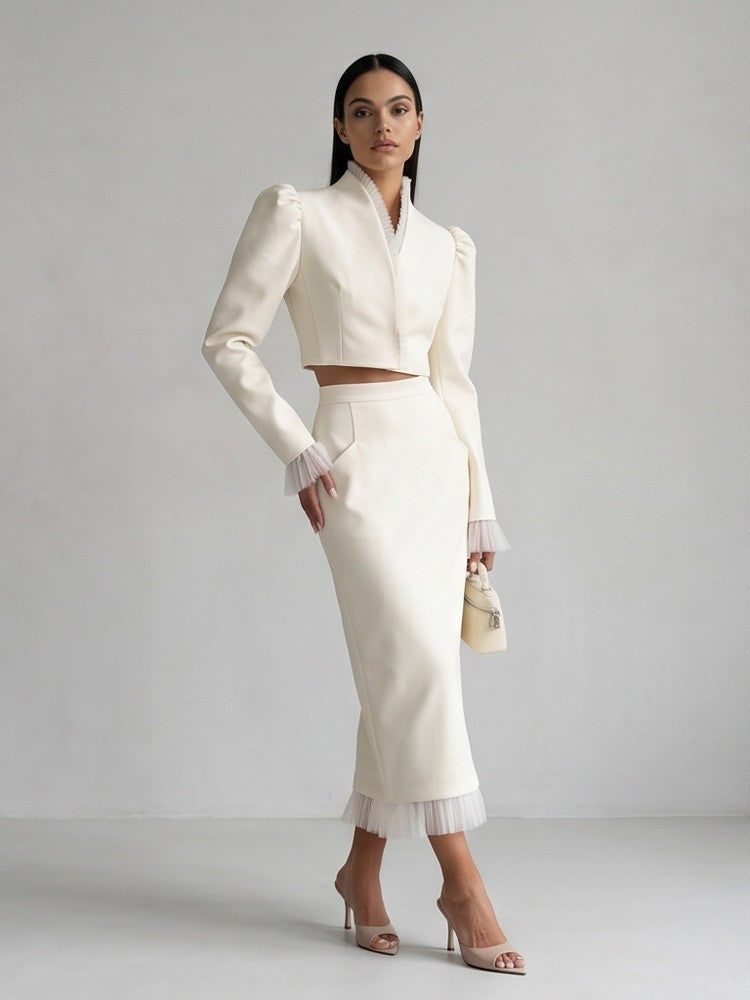 Conjunto de chaqueta corta y falda Dalia