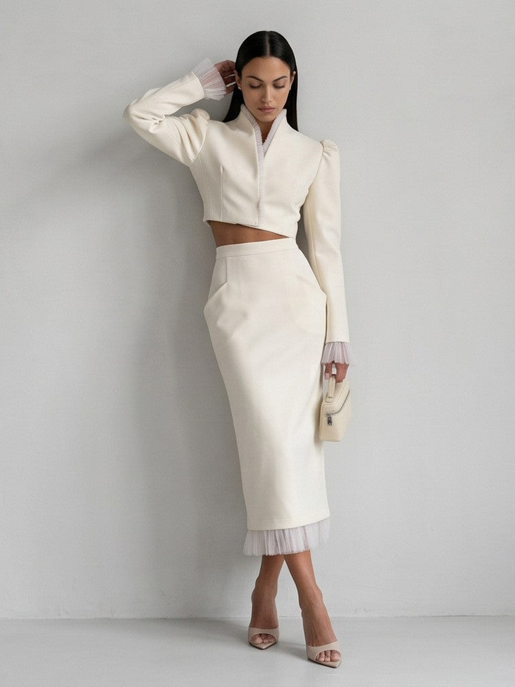 Conjunto de chaqueta corta y falda Dalia
