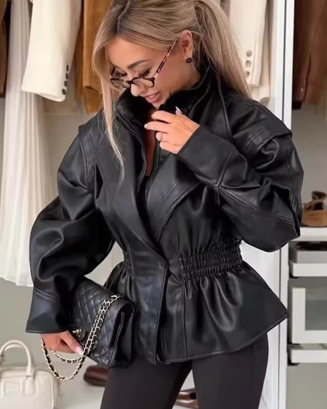 Chaqueta de cuero Stephanie
