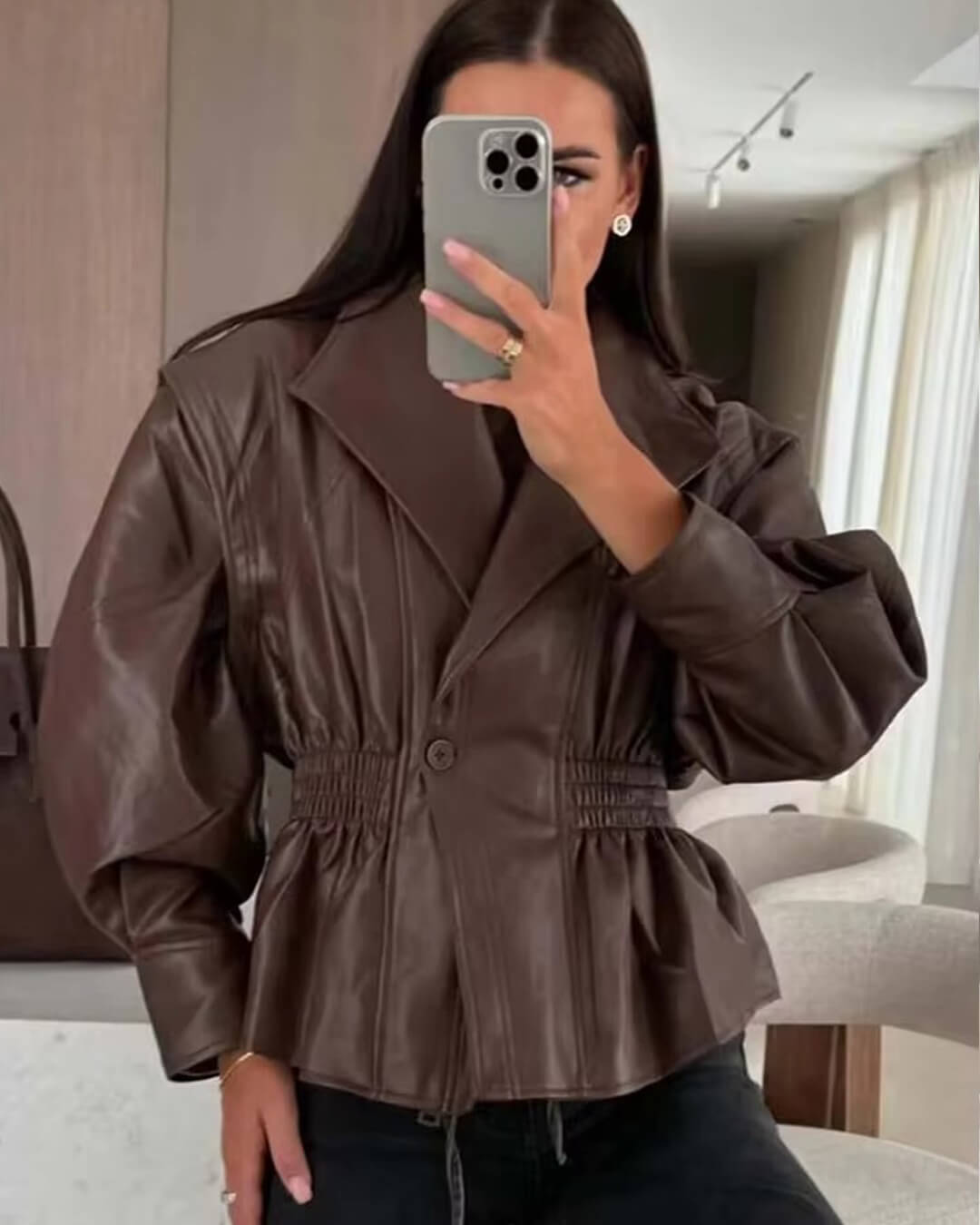 Chaqueta de cuero Stephanie