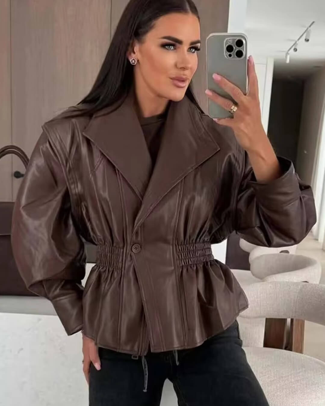 Chaqueta de cuero Stephanie