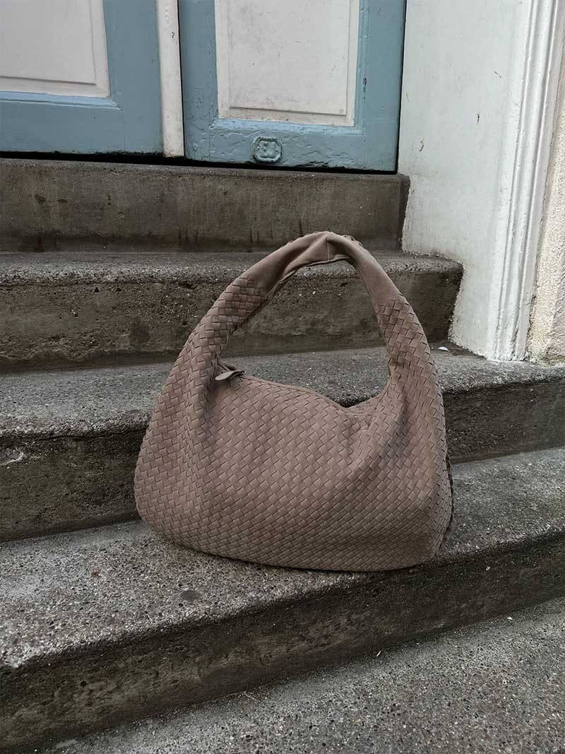 Bolso tejido de ante XL