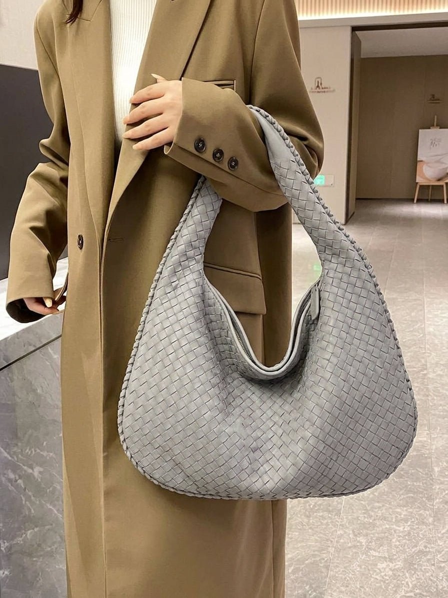 Bolso tejido de ante XL