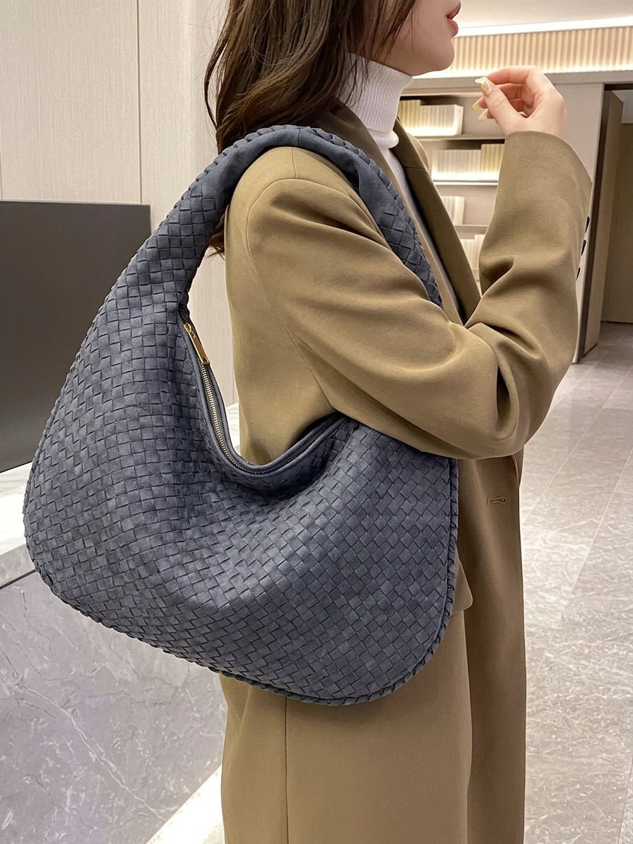 Bolso tejido de ante XL