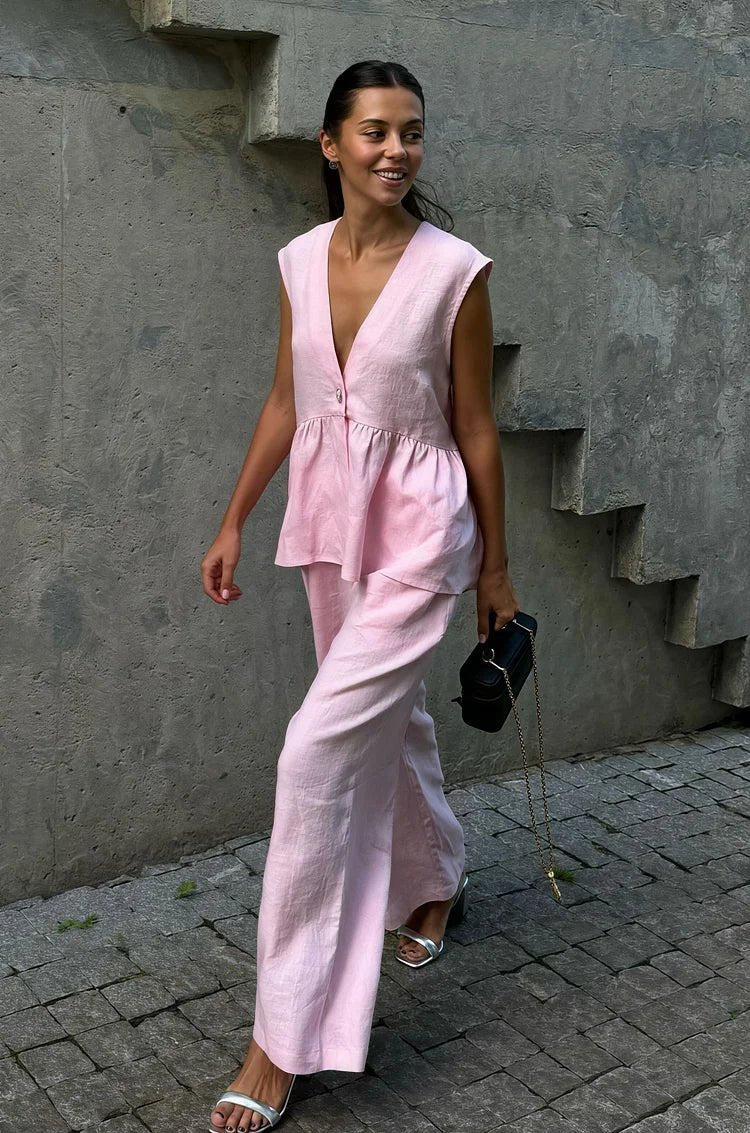 Conjunto de chaleco con volantes y pantalón Sydney