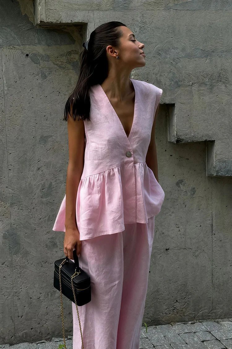 Conjunto de chaleco con volantes y pantalón Sydney