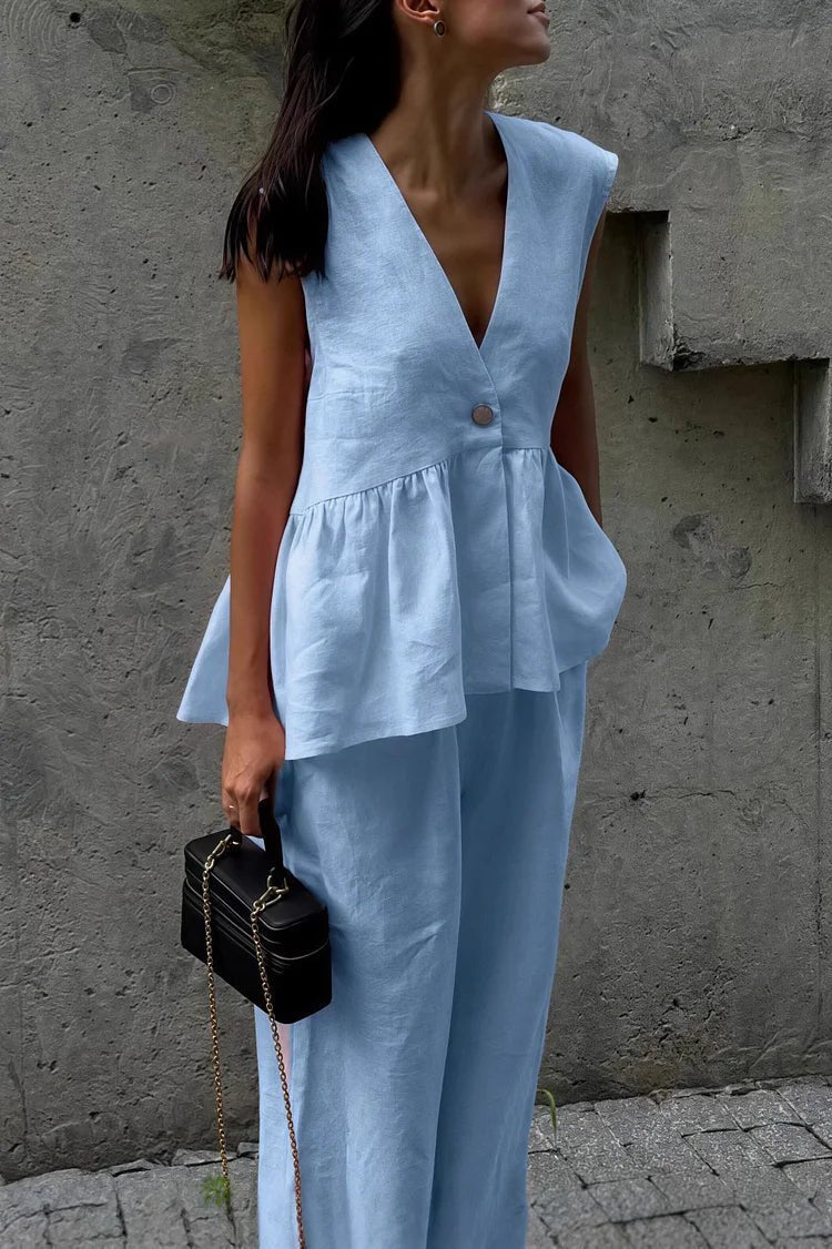 Conjunto de chaleco con volantes y pantalón Sydney