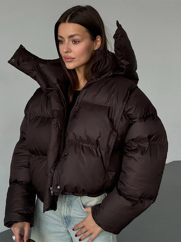 Chaqueta acolchada corta con capucha Sylvia
