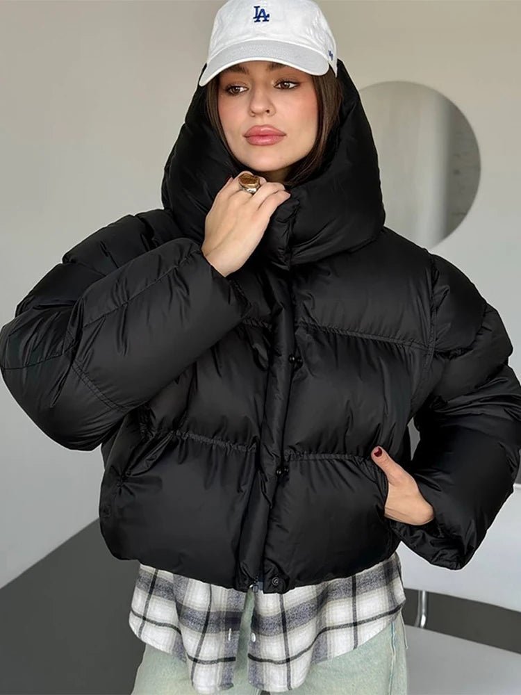 Chaqueta acolchada corta con capucha Sylvia