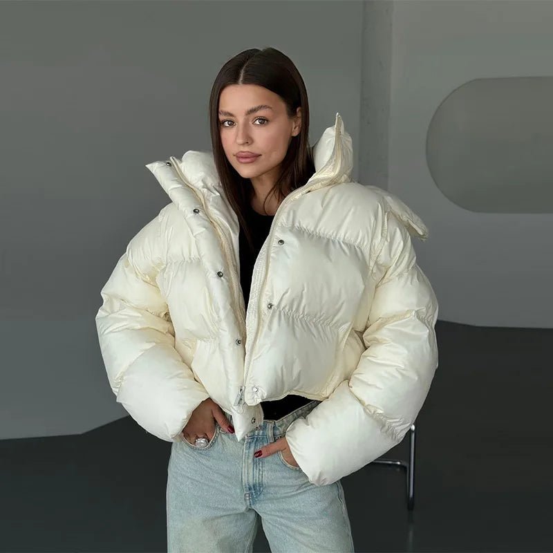 Chaqueta acolchada corta con capucha Sylvia