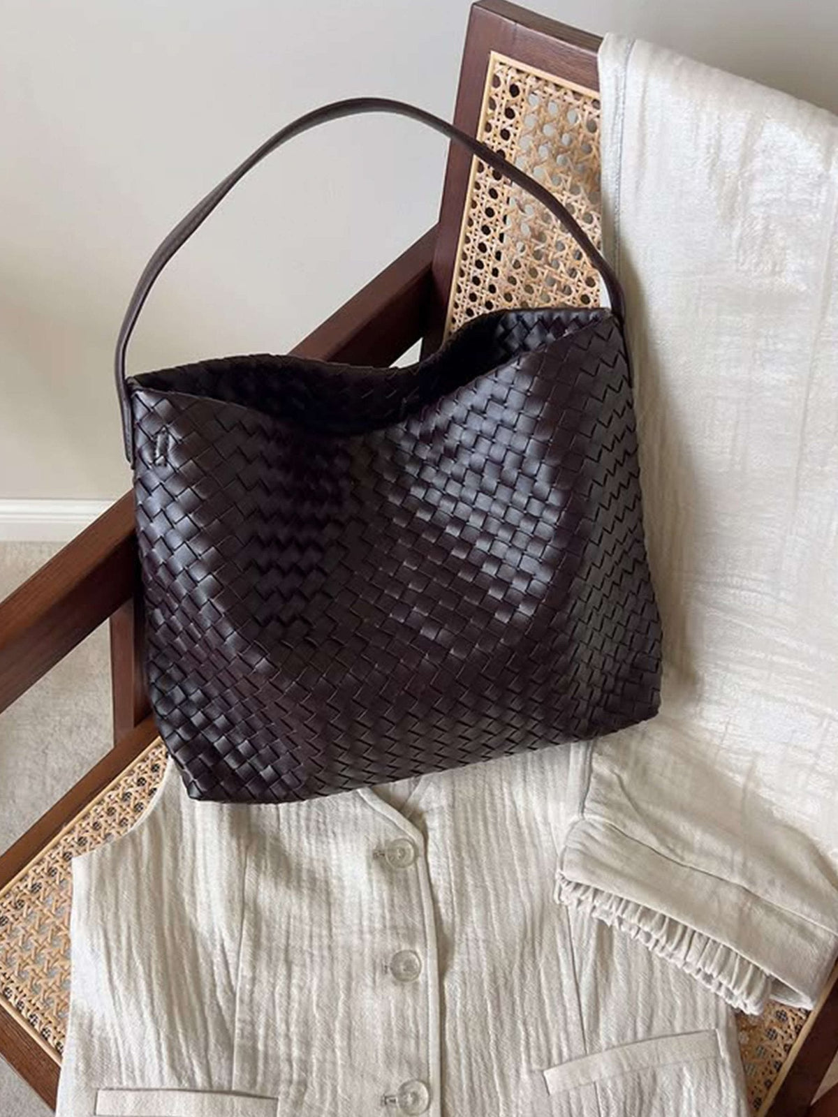 Bolso tote tejido Sylvia