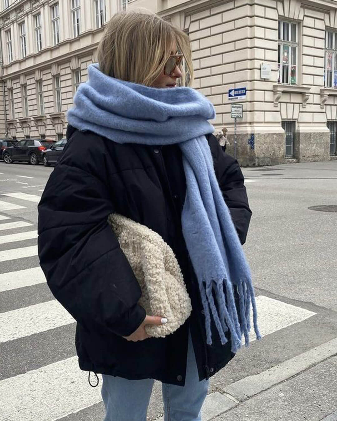 Bufanda de invierno con flecos Tanya