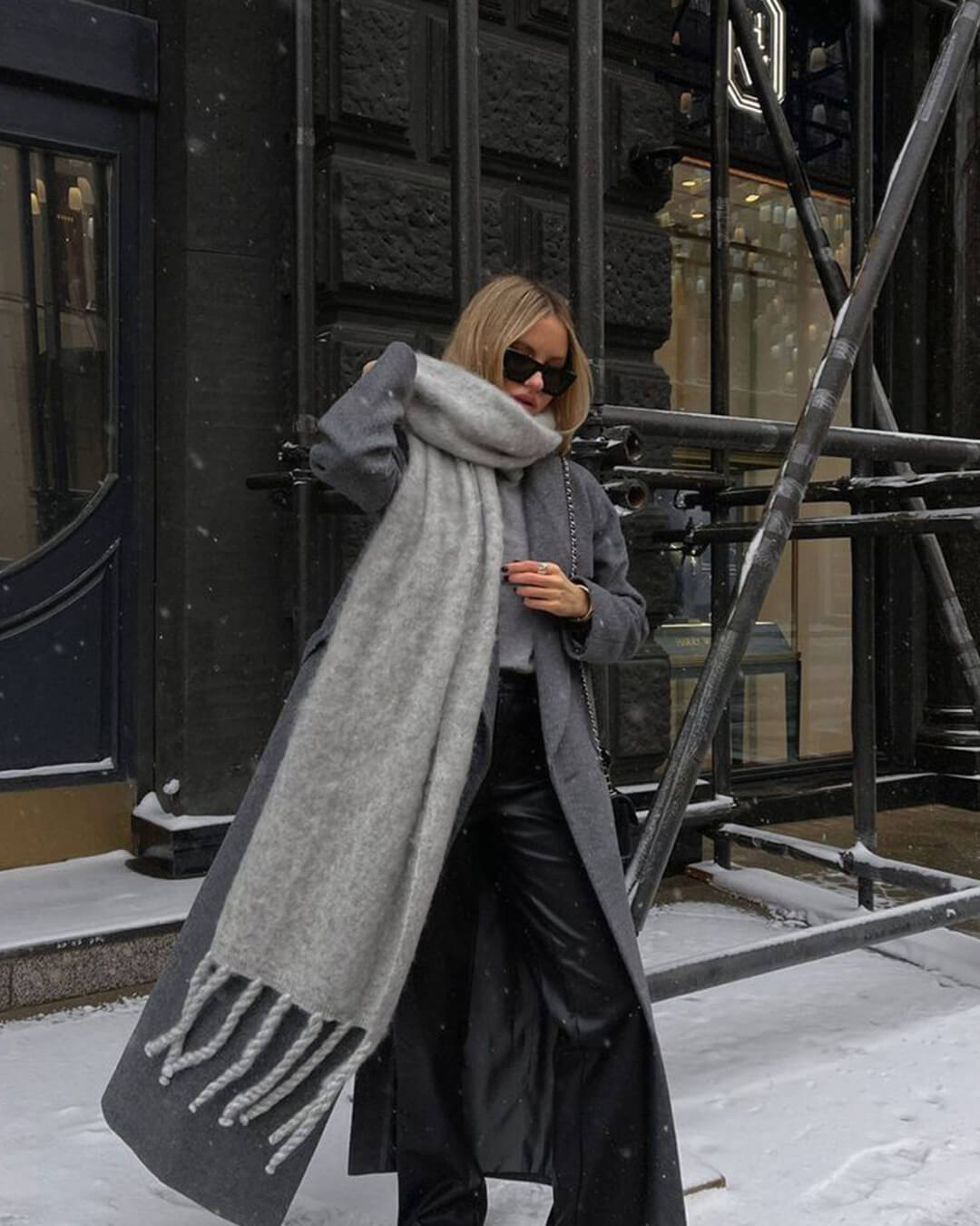 Bufanda de invierno con flecos Tanya