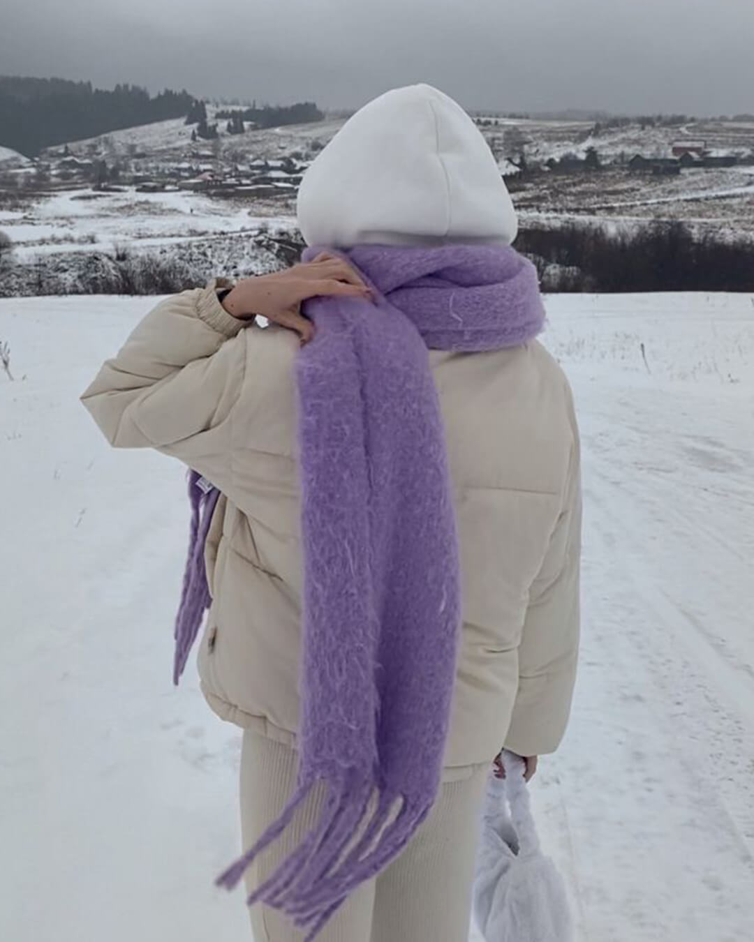Bufanda de invierno con flecos Tanya