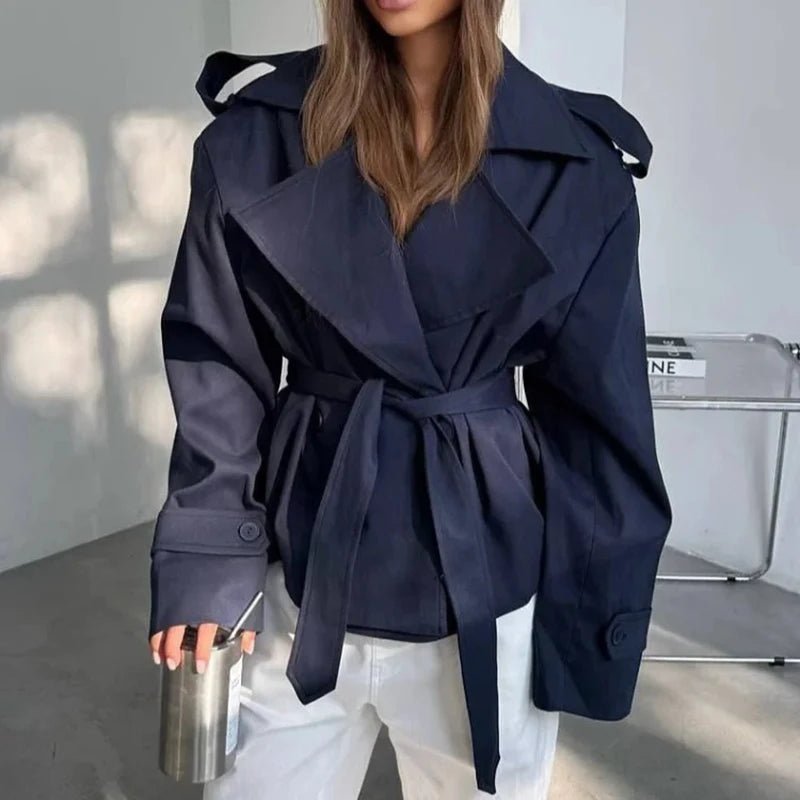 Gabardina corta con cordones Tara