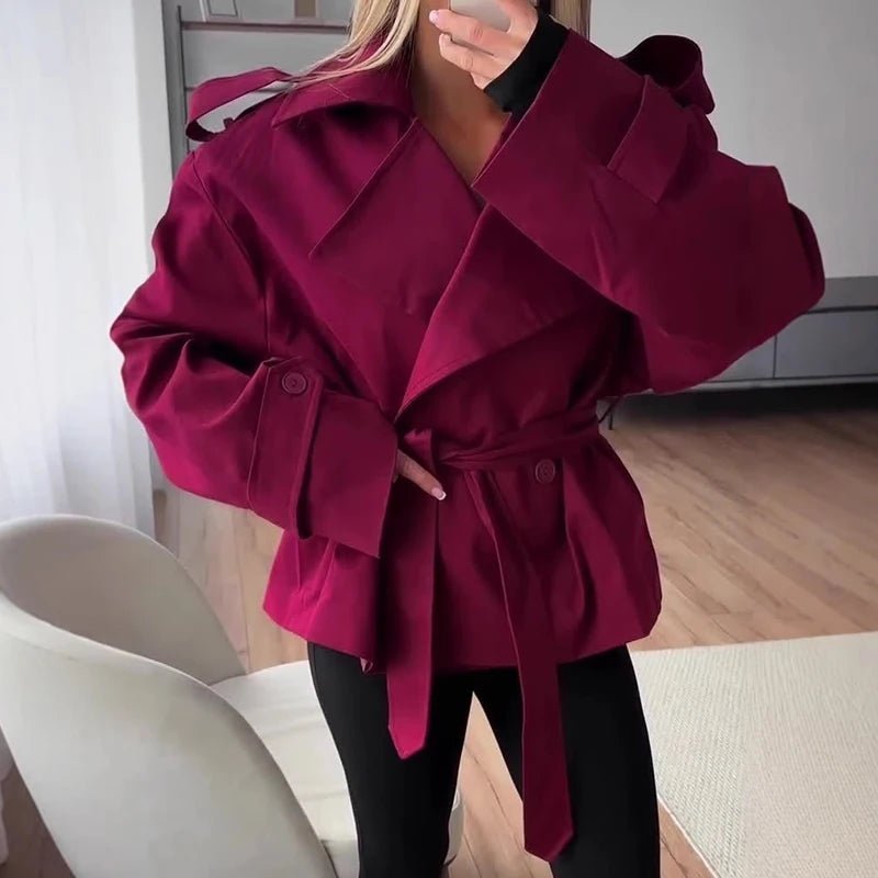 Gabardina corta con cordones Tara