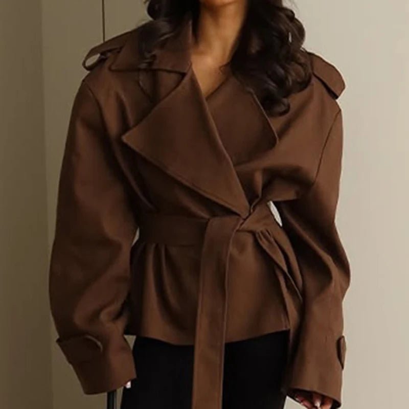 Gabardina corta con cordones Tara
