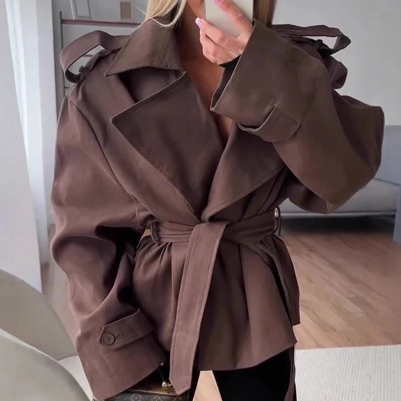 Gabardina corta con cordones Tara