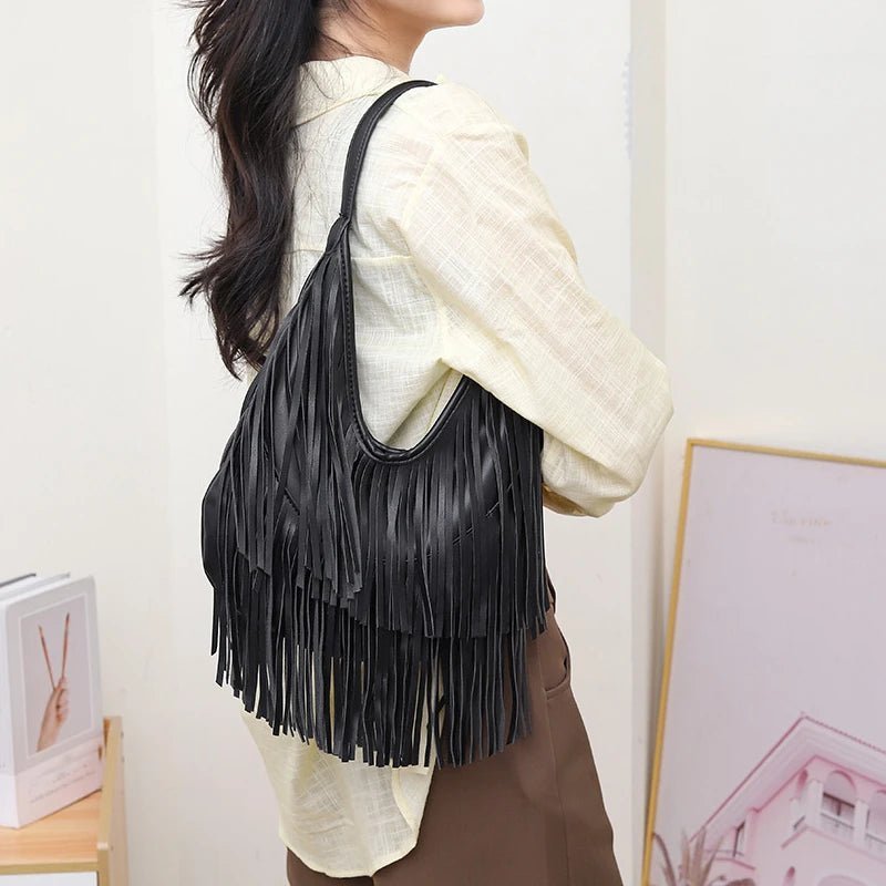 Bolso hobo con flecos Tatiana