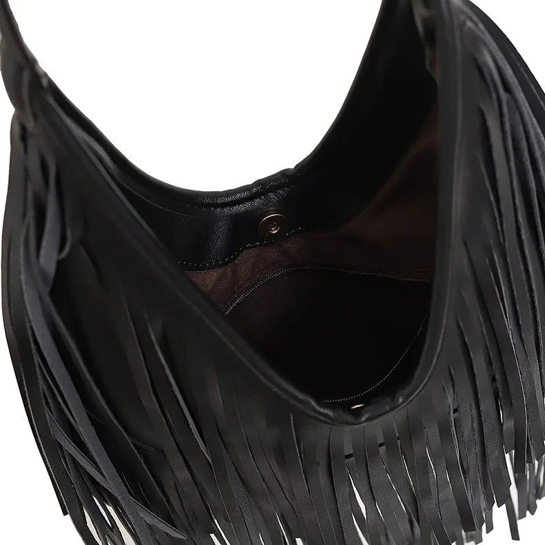 Bolso hobo con flecos Tatiana
