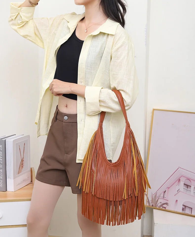 Bolso hobo con flecos Tatiana