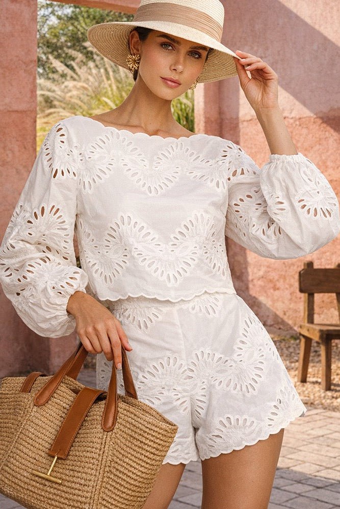 Tessa Broderie Shorts Set