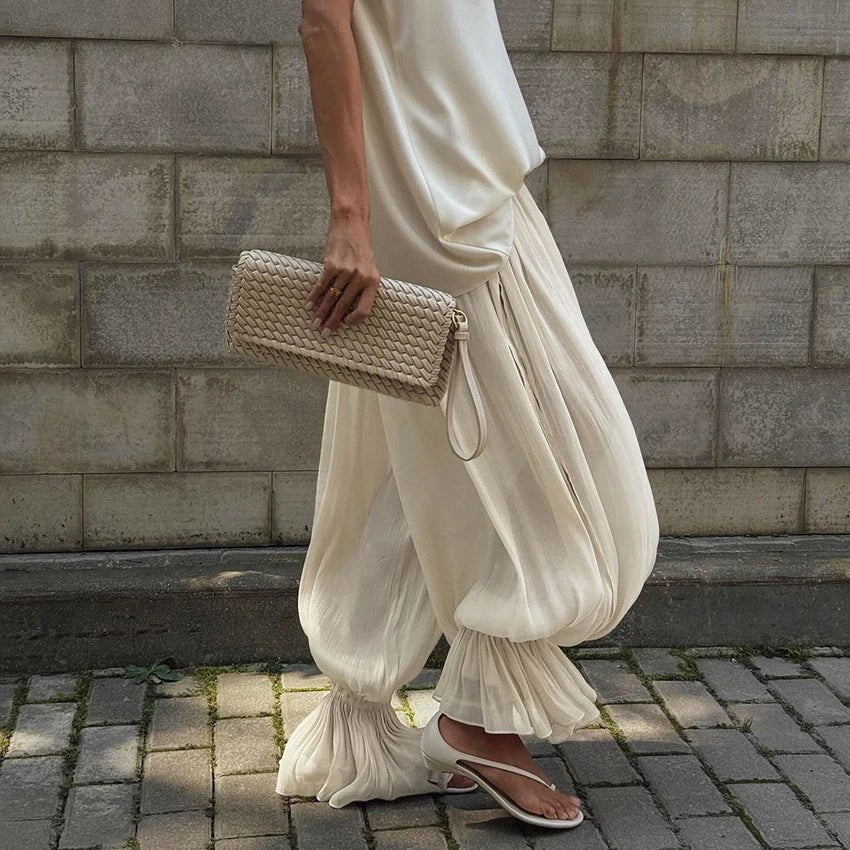 Pantalones acampanados transparentes Thea