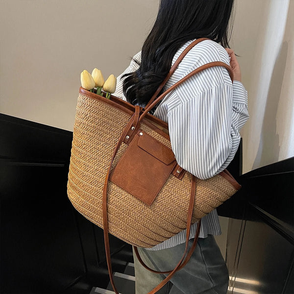 Bolso tote de hombro tejido Tineke