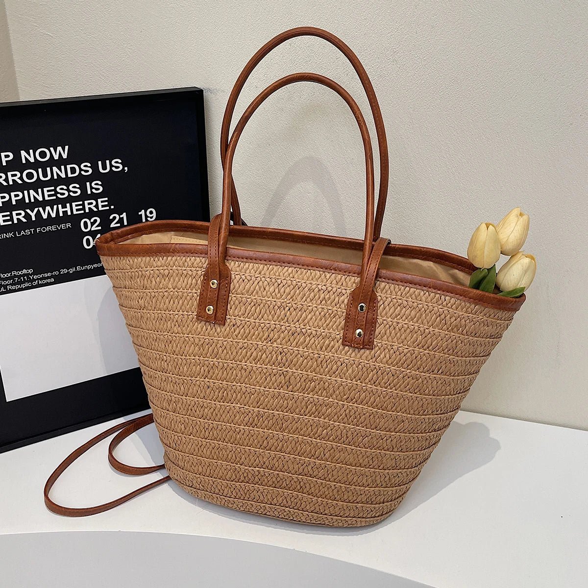 Bolso tote de hombro tejido Tineke