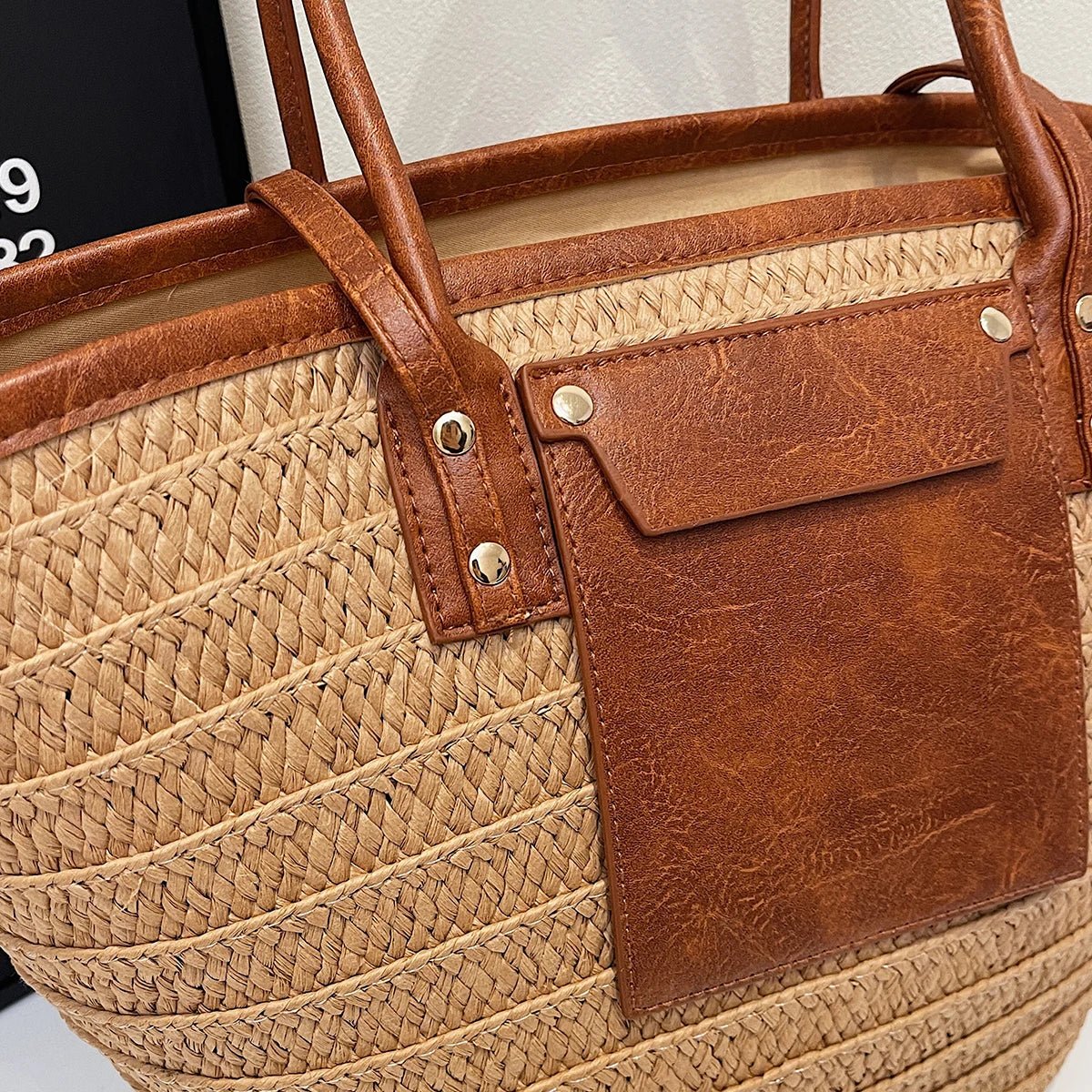 Bolso tote de hombro tejido Tineke