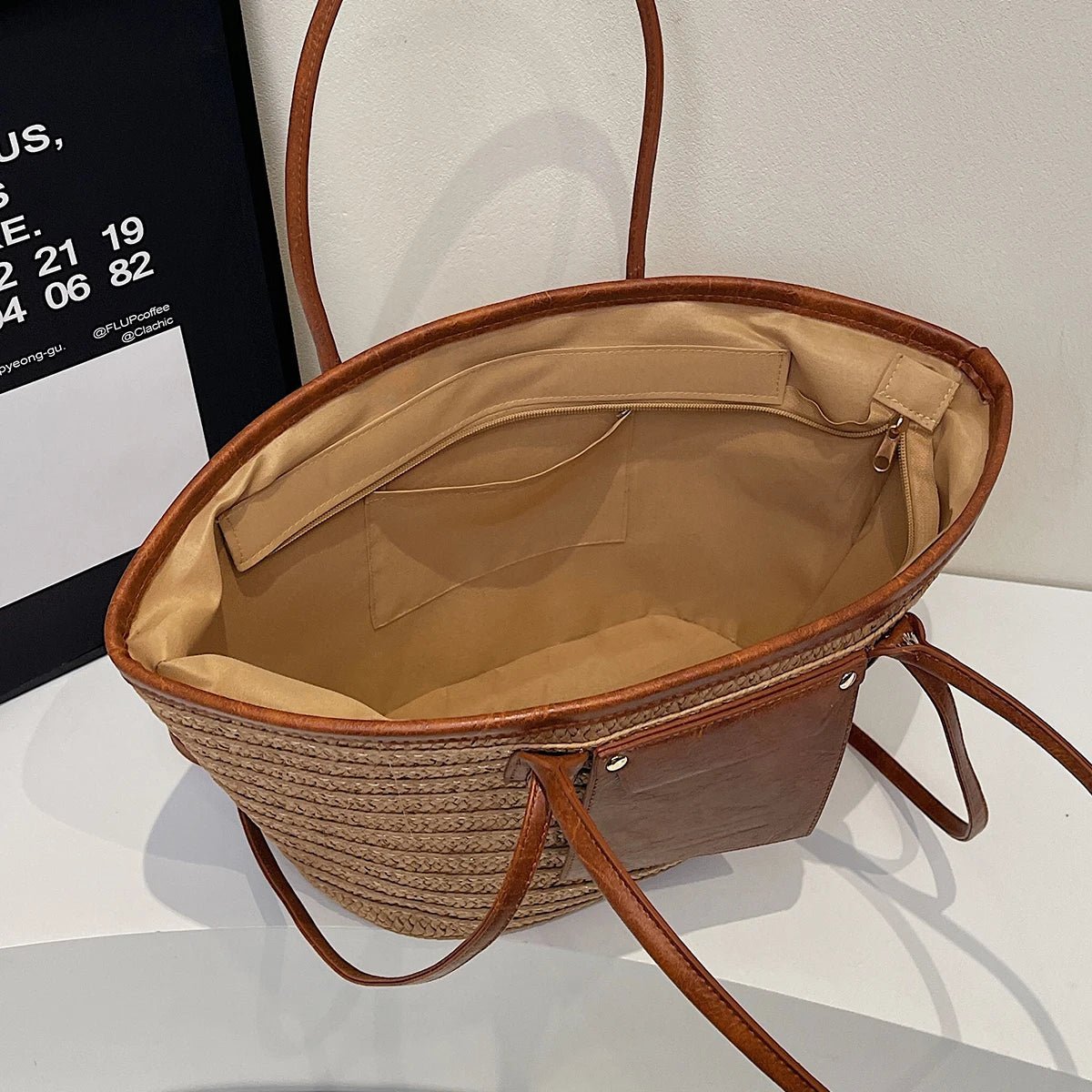 Bolso tote de hombro tejido Tineke
