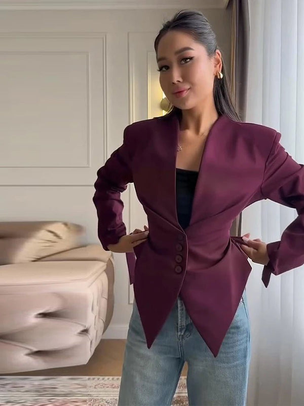 Blazer estructurado Tricia con hombros y cintura ceñidos